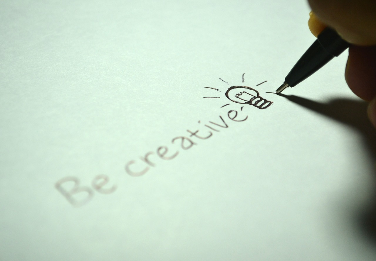 Creative, Be Creative, Write, Bulb, Idea, Paper, Pen