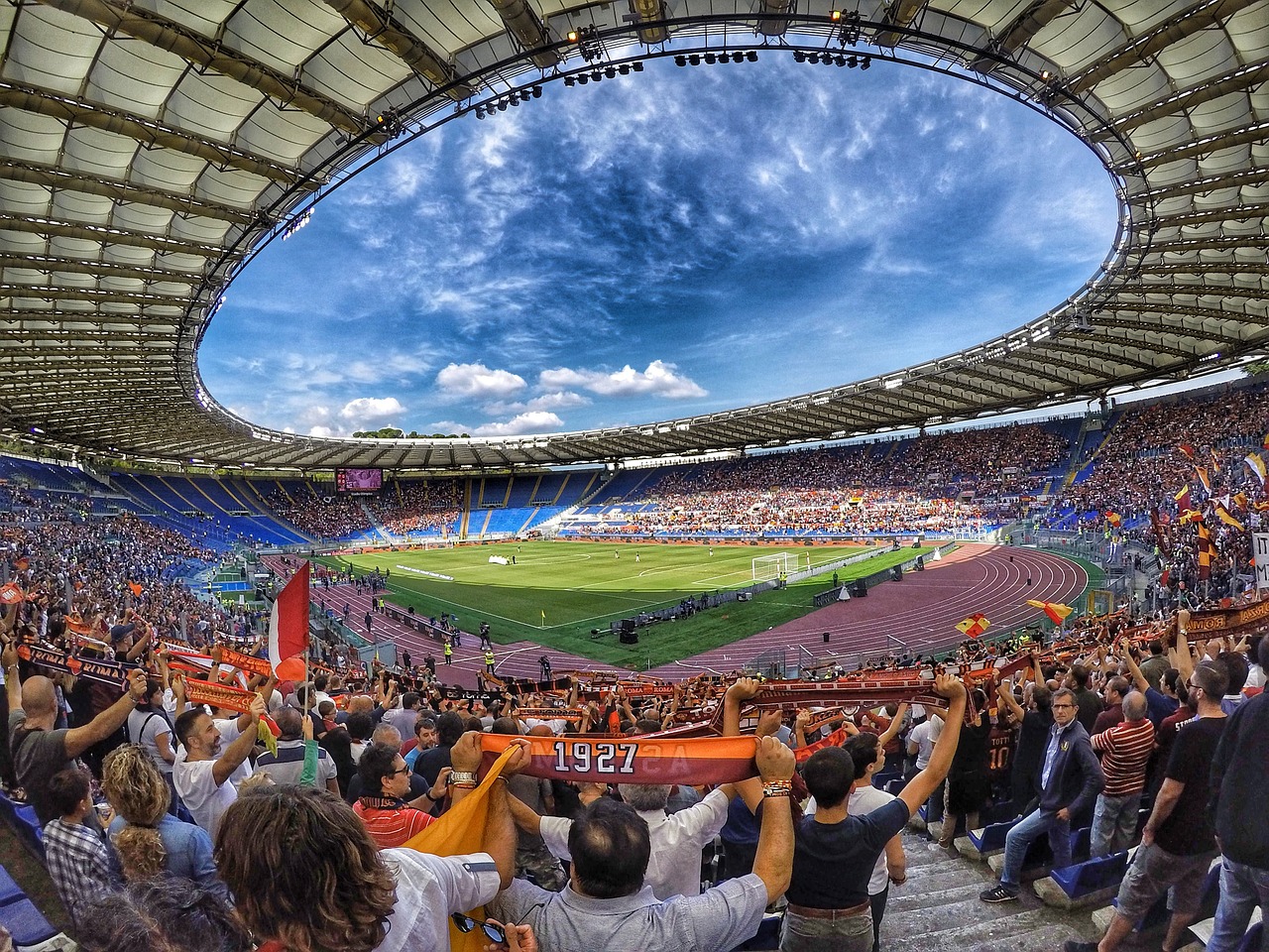 Stadium, Football, Turf, Rome, The Olympic Stadium